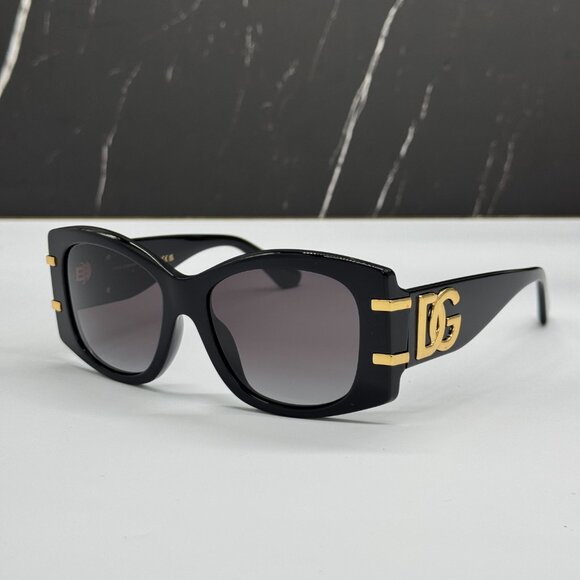 NEW DOLCE&GABBANA DG4501 501/8G BLACK SUNGLASSES DG4501 5018G EYEWEAR - Picture 1 of 10